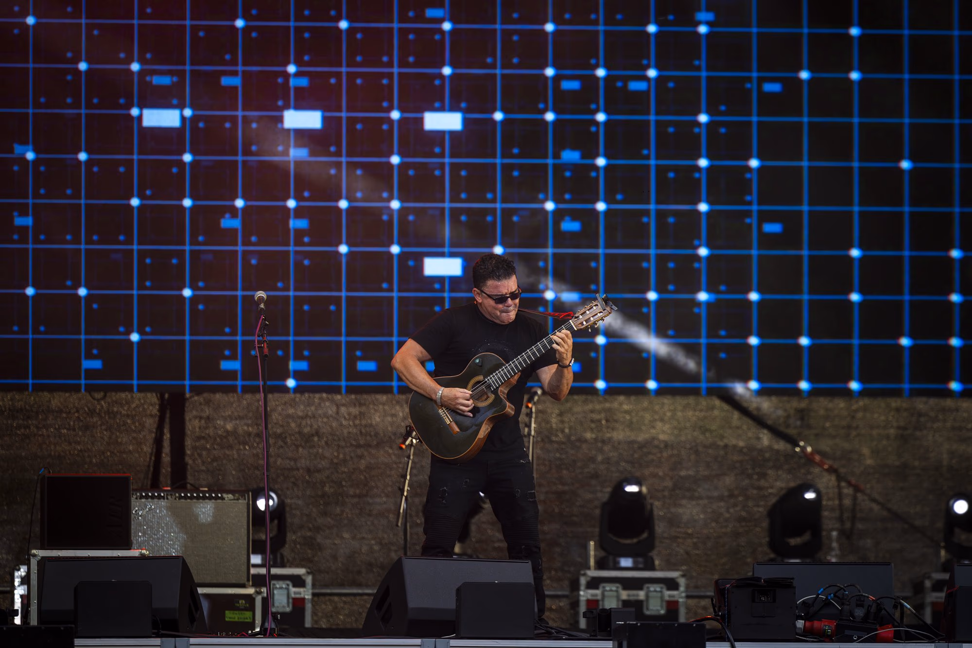 Marty Cintron in the stage light, No Mercy. Photo: AdiCoco.com
