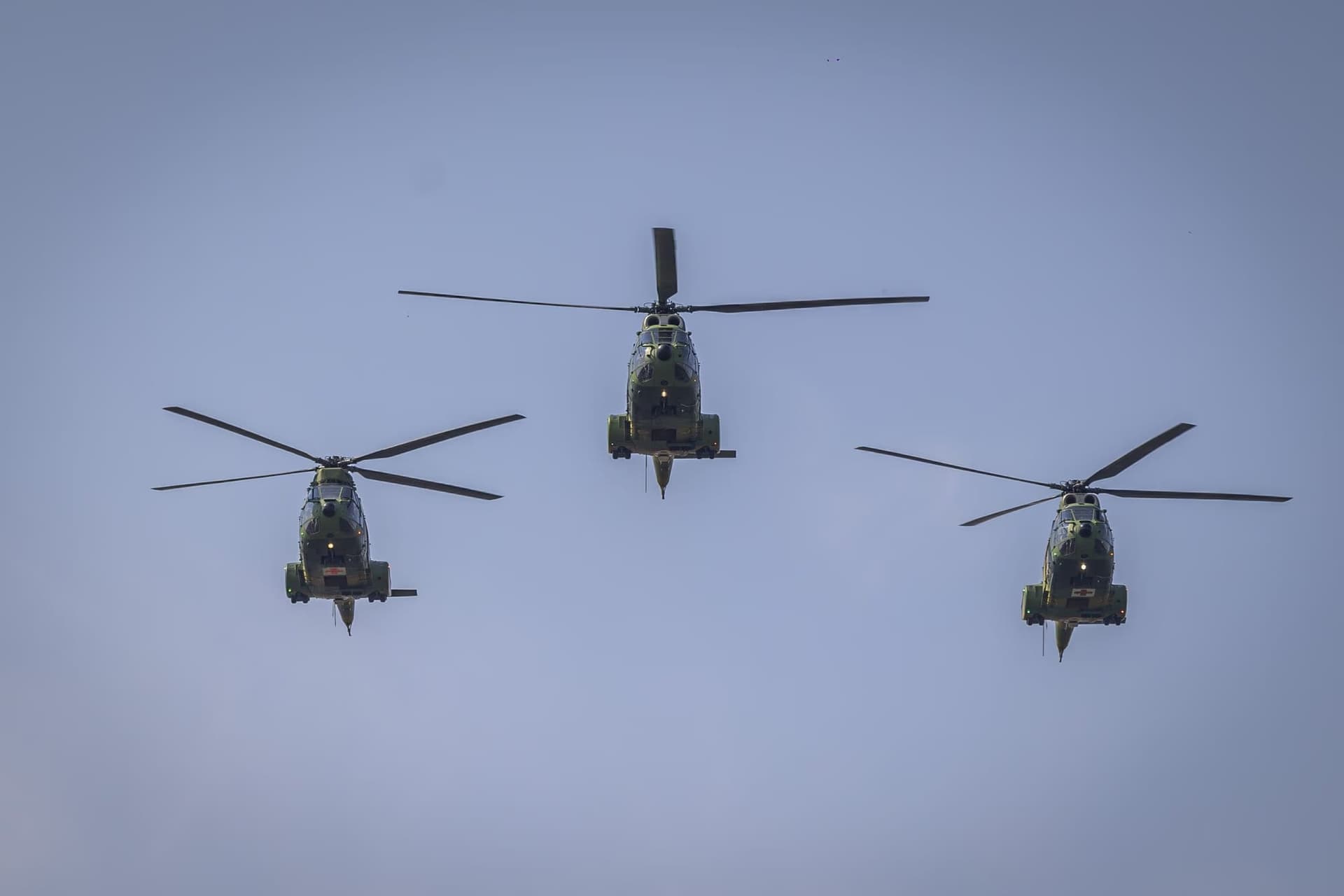 IAR-330 Puma in flyover formation. Photo: AdiCoco.com