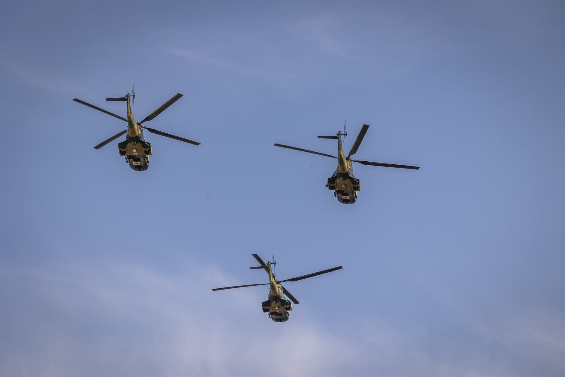 IAR-330 Puma, formation of three. Photo: AdiCoco.com