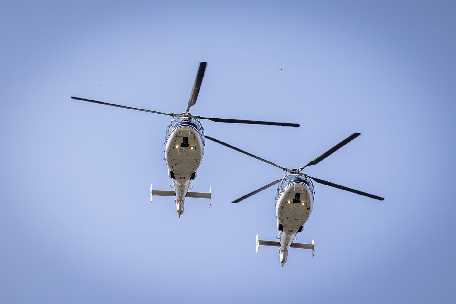 A pair of Dauphin helicopters. Photo: AdiCoco.com