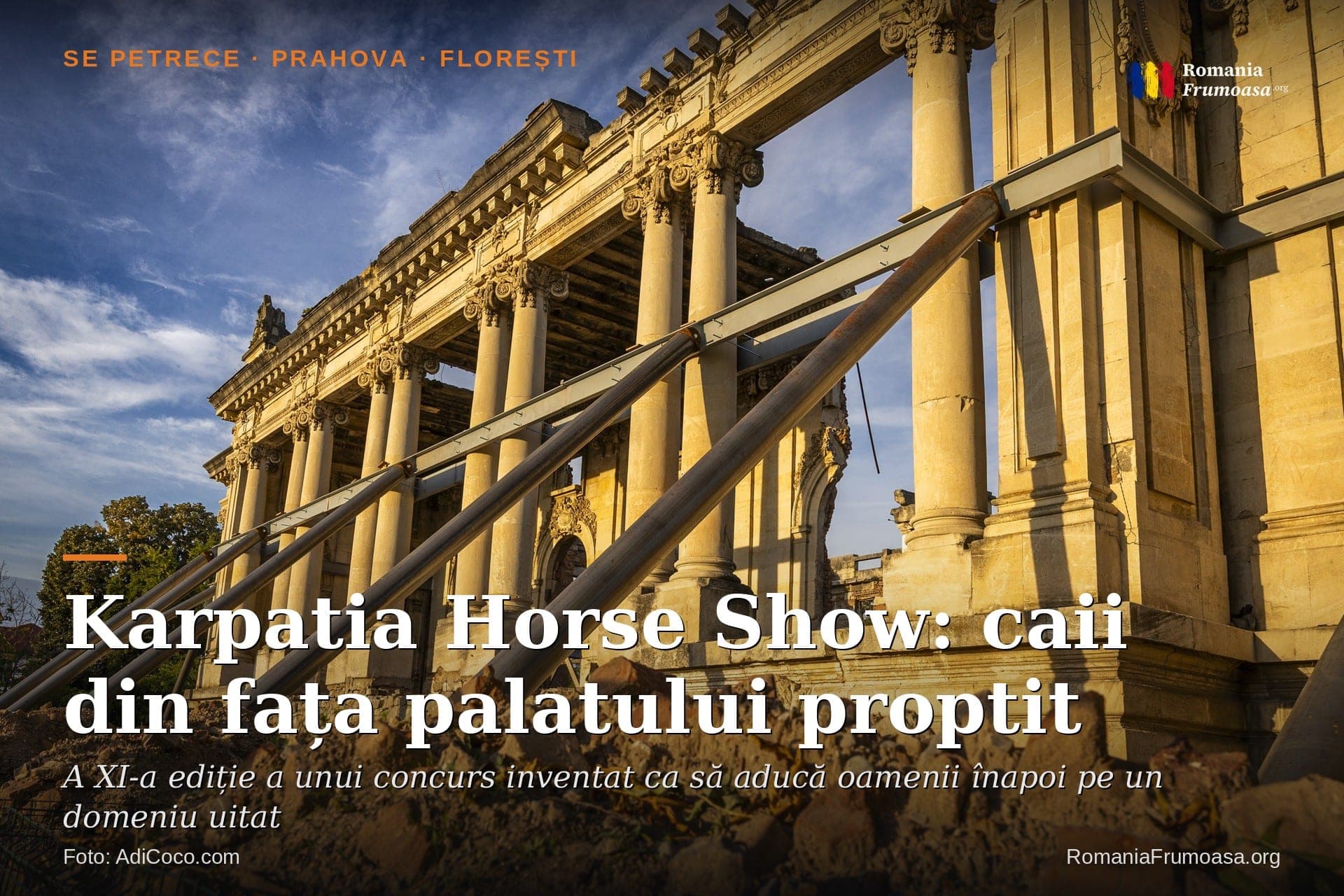 Karpatia Horse Show: caii din fața palatului proptit